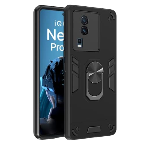 Image of NDCOM for iQOO Neo 7 Back Cover | Premium Protection iQOO Neo7 Back Cover | Enhanced Grip and Shock Absorption iQOO Neo 7 Cover | Ring Holder Case