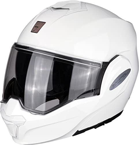 Casque de moto Scorpion Exo Tech Solid blanc XXL modulable double ouverture