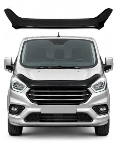 BMY Hood Deflector for Ford Tourneo Custom 2018-2023 EU, Bug Shield, Black