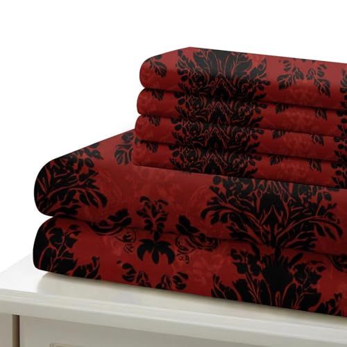 Housse de couette baroque anti-plis en microfibre pour un lit single impeccable