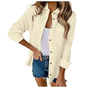 Generisch Musselin Bluse Damen Button-down