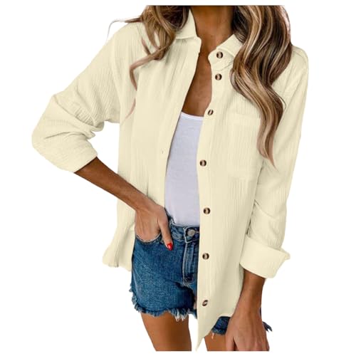 Generisch Musselin Bluse Damen Button-down