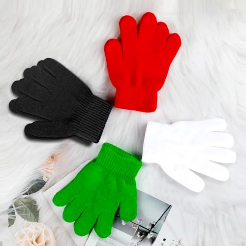 Image of ONESING 12 Pairs Kids Gloves - Warm Knitted Winter Gloves Bulk for Girls Boys | Children Gloves Designed for Cold Weather