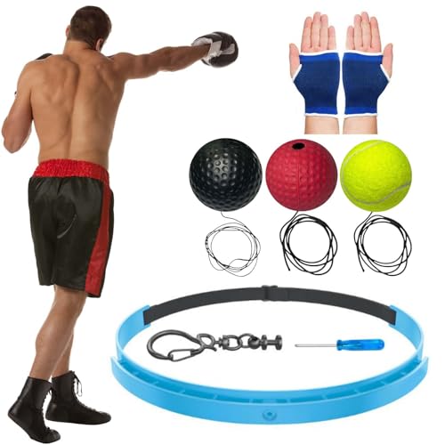 Balle de réflexe de boxe pour s'entraîner au salon ou en extérieur en famille