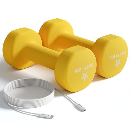Image of Yes4All Neoprene Dumbbells, Pairs and Sets with Rack for Home Workouts