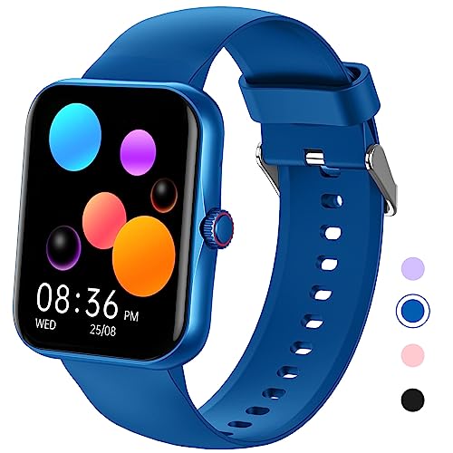 Smartwatch Kinder, 1.83 HD Voll Touchscreen Fitnessuhr, IP68 wasserdichter Kinder Fitness Aktivitäts Uhr, Schrittzähler, Wecker, 37 Sportmodi, Kinderuhr Telefon für Jungen Mädche Teenager (Blau)
