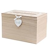 Farbe: Natur Sole Favors Geschenke- & Dekobox Holzbox Vintage Briefbox für Karten Kartenbox Hochzeit