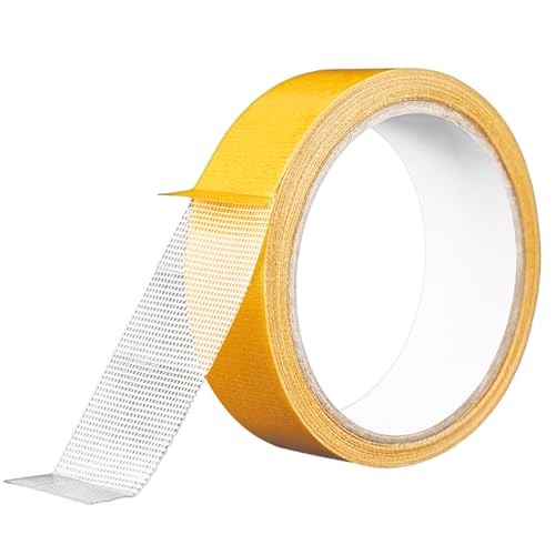 Doppelseitiges Stoffband 1 cm x 10 m, selbstklebendes Textilklebeband für Kleidung, Vorhänge, Hosen, Röcke, ohne Nähen oder Bügeln, starkes Bügelband für Stoffe, Fashion Tape Teppiche, DIY Projekte