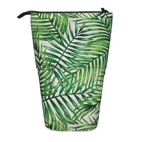 Bellissimo astuccio per matite con stampa di sirena colori arcobaleno per cancelleria da ufficio retrattile per Banana Foglia Taglia unica da lavoro verde