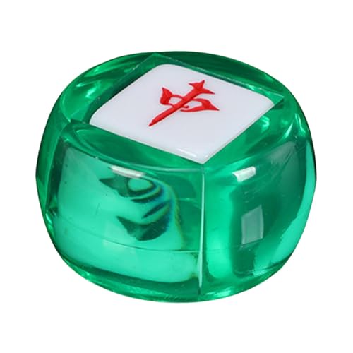 Dickly Exotische Mahjong Würfel, Vielseitige Spielsteine, Feierartikel, Spieltisch Highlight, Gesellschaftsspiel Spaß, Klares Grün