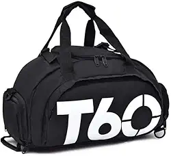 Mochila T6 Bolsa 3 em 1 Mala Esportiva Unissex de Grande Capacidade para Viagem Academia Esportes