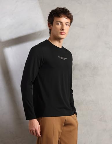 Image of U.S. Polo ASSN. Mens PE006 Supima Cotton Brethable Full Sleeve Lounge T-Shirt