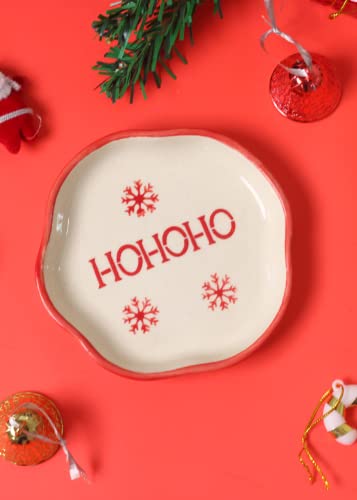 Image of WEAVING HOMES HOHOHO Handmade Dessert Plate (Set of 1) - Plates, Serving Plates, Dessert Plates, Serveware Plates, Plate Set, Small Plates, Kitchenware Plates