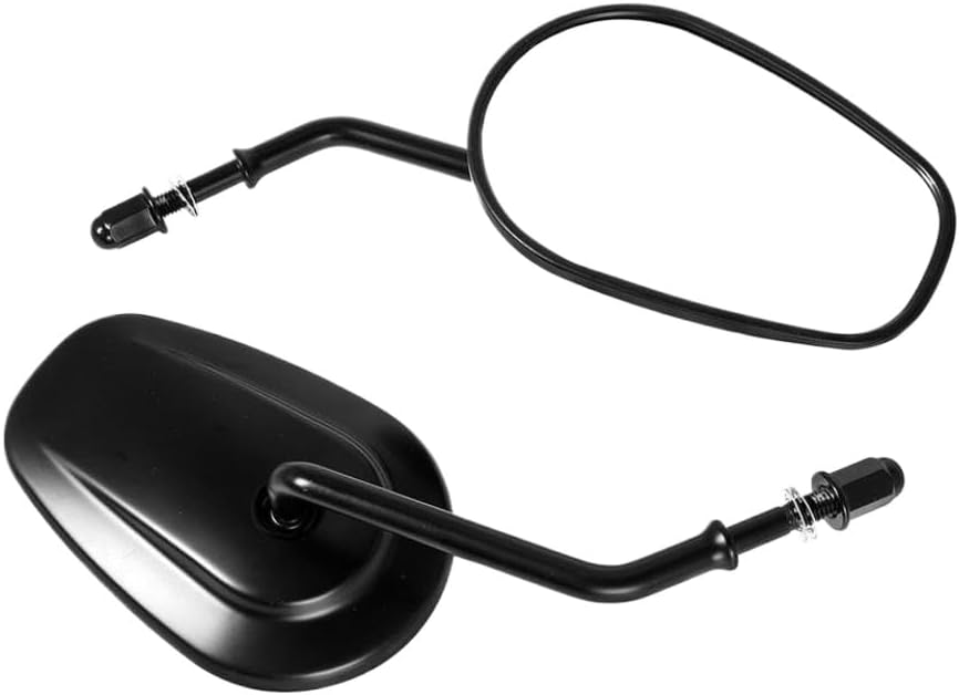 Aluminum Motorcycle Rear View Side Mirrors Compatible With Electra Road King Softail Sportster 883 1200 (Black)