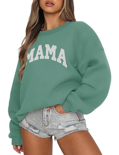 Image of LOMON Crewneck Sweatshirt for Women Casual Oversized Pullover Hoodies Long Sleeve Fleece Tops Sweater
