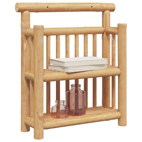 Estantería de pared de bambú flotante de 40 cm para almacenaje decorativo 4