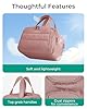 BAGSMART Travel Toiletry Bag, Lightweight Large Wide-open Travel Bag for Women, Puffy Cosmetic Makeup Bag Organizer with Handle for Accessories,Essentials, Toiletries, Dark Pink #5
