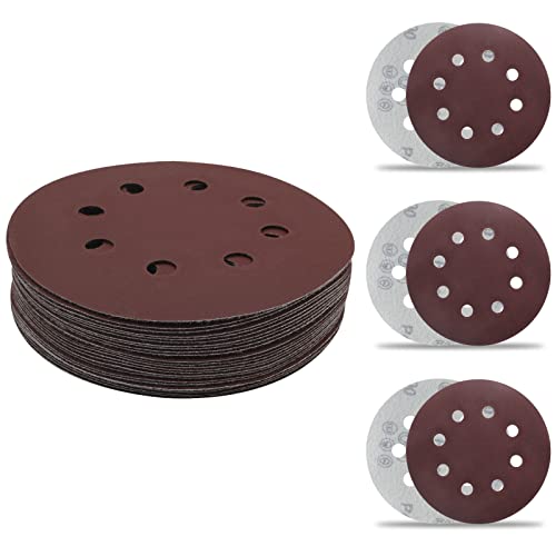 25PCS 5 Inch Hook and Loop Sanding Discs