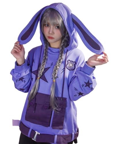 【REFLEM】rabbit ear chinese hoodie 紫 REFLEM】rabbit ear chinese hoodie 紫 REFLEM】 rabbit ear