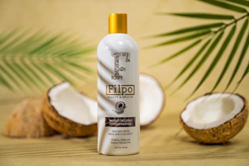 Filpo Coconut Milk Hair Conditioner - Argan Oil Conditioner With Coconut Oil And Coconut Perfume, Sulfate Free Coconut Conditioner, Curly Hair Products, Clean Hair Care Conditioner For Damaged Hair #TOP2