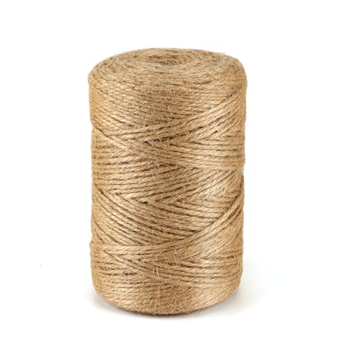 200m Yute Natural Marrón Envolver Regalos, Cuerda Decorativa, 3mm de Grosor, para Embalaje, Bricolaje, Floristería, Decoración, Jute Yarn