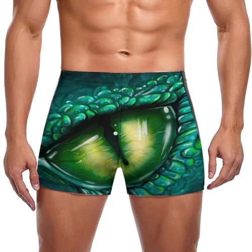 Slip de bain homme imprimé dragon vert pour vos vacances à la plage
