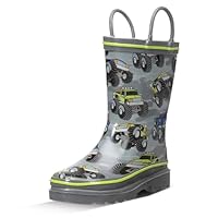 Western Chief Kids boys Waterproof Printed Rain Boot, Monster Crusher, 9-10 M US Toddler