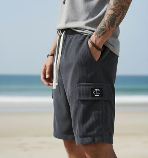 Image of INDICLUB Men's Athletic Performance Shorts,Casual Everyday Wear, Comfortable Drawstring Style