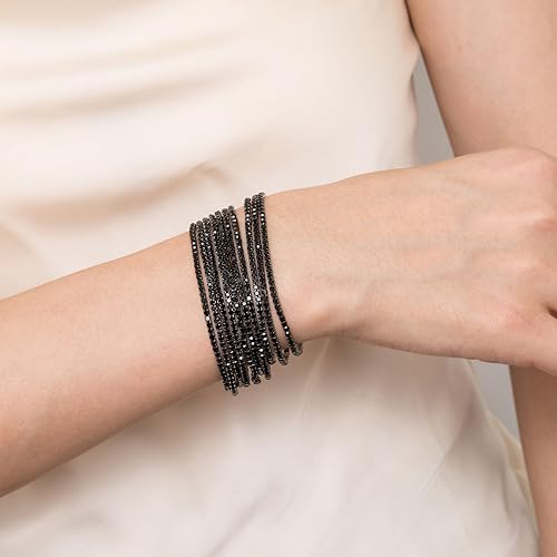 Pulseras de tenis para mujer ajustables y apilables con circonitas 2
