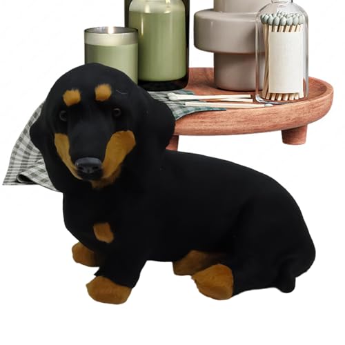 Genérico Animal de peluche Dachshund - Lindo realista divertido de dibujos animados | Perro Dachshund de peluche - para cumpleaños, novia y mujeres, niños, niñas, bebé, adolescentes, hija familia