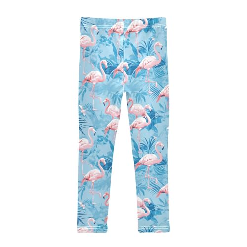 KLL Flamingo Palm Tree Toddler Girls' Legging Soft High Waisted Workout Pants Exercise2