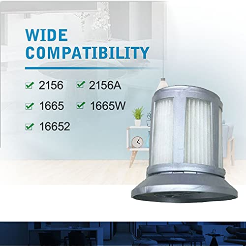 2 Pcs Filters Compatible For Bissell 2156A, 1665, 16652, 1665W Zing Canister Vacuum Cleaner, Replace 1613056 #TOP3