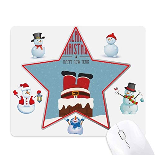 Tapis de souris Noël bonhomme de neige festival du Nouvel An étoile