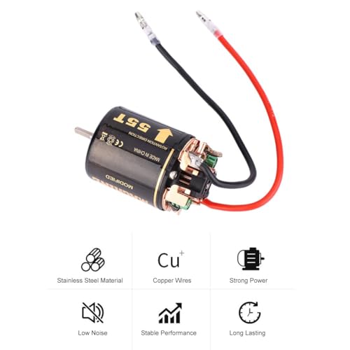 RC Bürsten 540er Motor, 35T 45T 55T Universalmotor RC-Auto Modellzubehör Geeignet für Mountainbikes, große Lastwagen, Driftautos(55T)