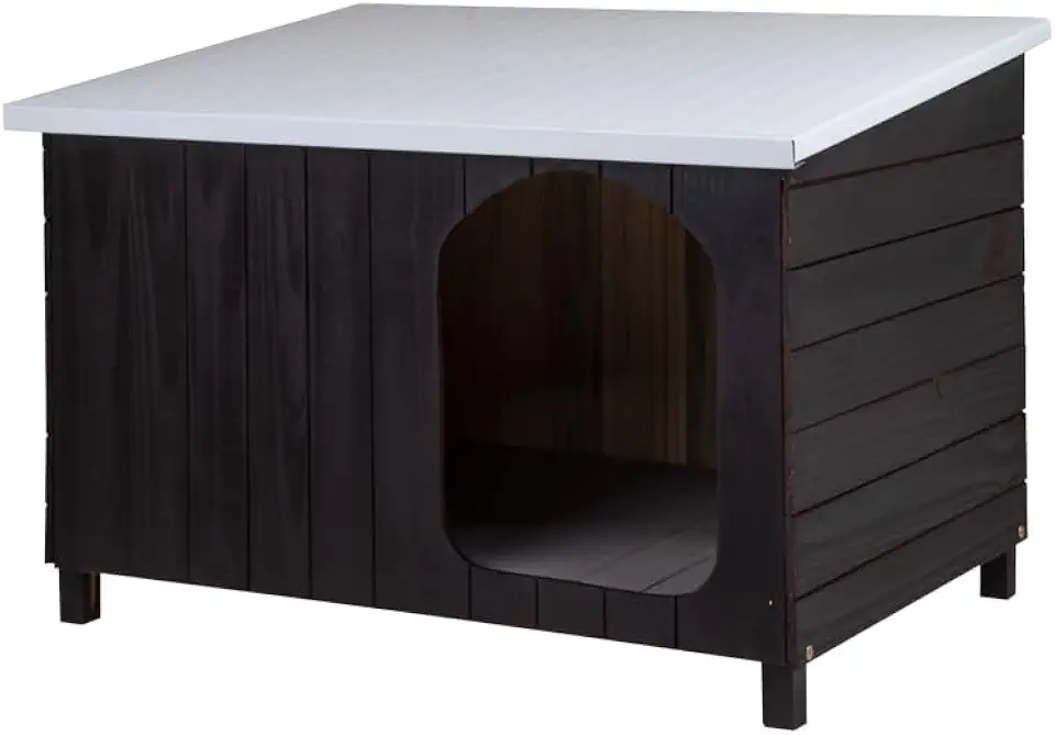 Casa Casinha Cachorro Criadeira Telhado Galvanizado Grande N4 (Tabaco)