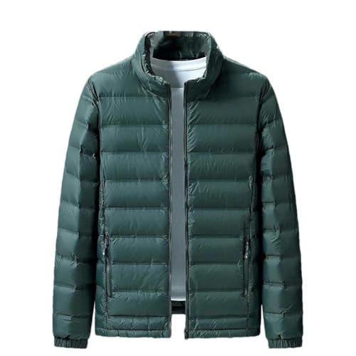 Veste d'hiver en duvet épaisse homme blouson chaud court couleur unie zippé