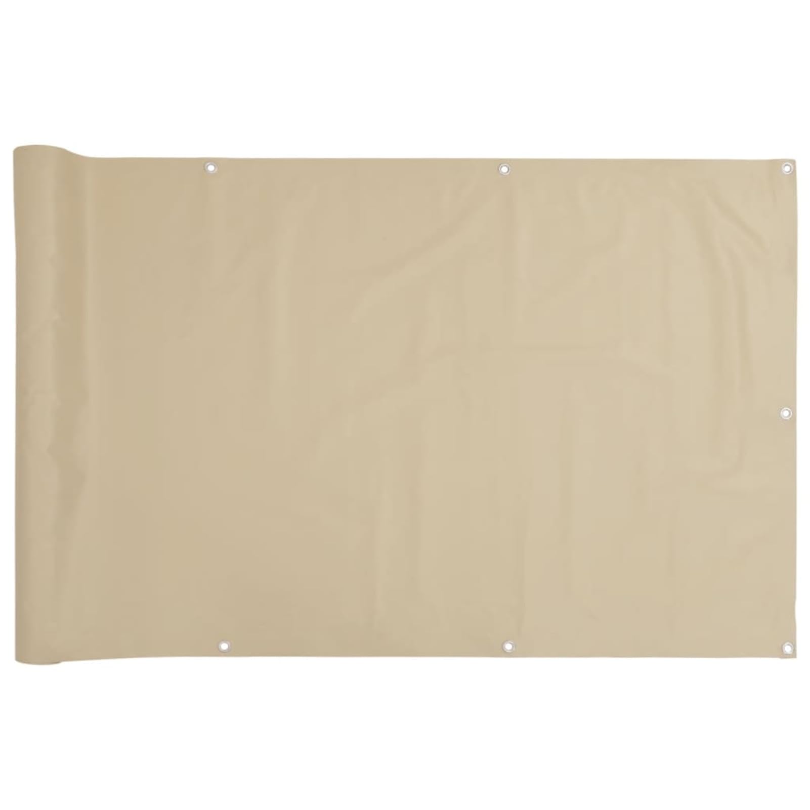 Homgoday Parawan balkonowy z tkaniny Oxford 90 x 400 cm, beżowy, parawan na zewnątrz, balkon, ogród, przegroda ogrodowa na zewnątrz, przegroda ogrodowa na zewnątrz, separe parawan zewnętrzny