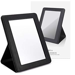 DUcare Reisspiegel, klapspiegel, make-upspiegel, zakspiegel met standaard, draagbaar en slank, ideaal voor op reis