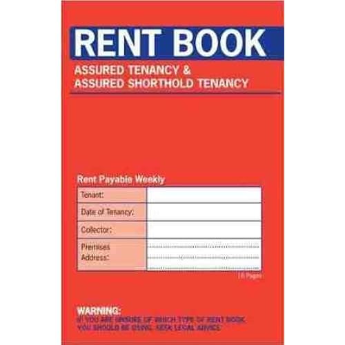 PACK OF 12 - Rent Book 16 Page Assured Tenancy & Assured Shorthold Tenancy Book (C237)