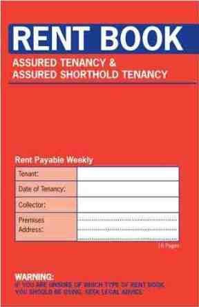 PACK OF 6 - Rent Book 16 Page Assured Tenancy & Assured Shorthold Tenancy Book (C237)