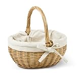 Kinderkorb oval braun - Format: T 20cm x B 26cm x H 14cm / 25cm