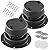 Metal RV Plumbing Vent Cap Cover with Screen - Aluminum Camper Roof Top Ventilation Replacement Fit for 1" to 2-3/8" OD Pipe - Universal Travel Trailer Motorhome Outdoor Accessories (Black, 2 Packs)