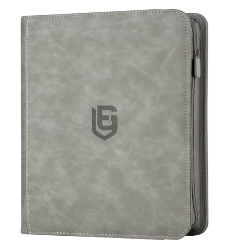 EYEGLEAM 12 Pocket Card Binder,720 Pocket Trading Card Binder，Side Loading Collectible Card Albums for MTG, for TCG Football, Sports, Game Cards Grey
