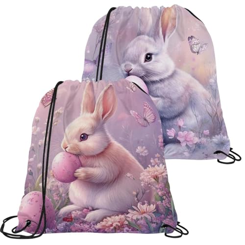 Sac à cordon de serrage lot de 2 imperméable violet multicolore sport voyage