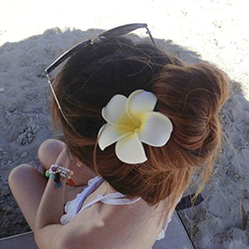 Calcifer 30 piezas pinzas para cabello hawaianas 5 cm miniatura 6