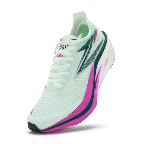 361° Flame 5 Future Running Shoes for Men Wide Foot Sneakers Lightweight,Breathable,Cushion,Carbon Plate Running Shoes for Professional Race,Marathon Training Shoes