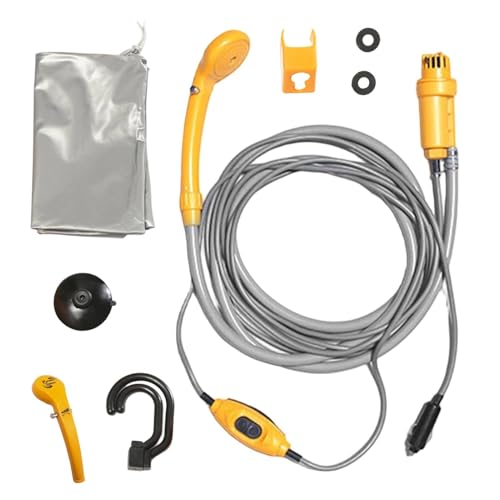 Design universale: con la possibilità di connettersi a diverse fonti d'acqua come acqua in bottiglia o laghi, la doccia da campeggio offre agli appassionati di outdoor un modo semplice per mantenere pulizia e comfort mentre esplorano aree remote lontane servizi moderni