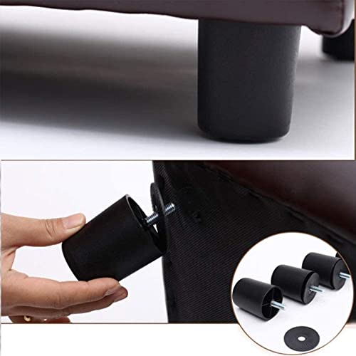Pouf de rangement capitonné coffre compact et repose-pieds rembourré de table basse