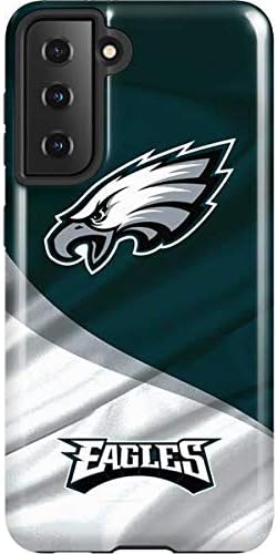 Skinit Pro Phone Case Compatible with Galaxy S21 5G - Officially Licensed NFL Philadelphia Eagles Black & White Design