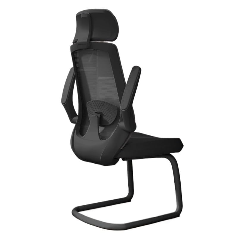 Sillas de Escritorio ejecutivas Profesionales, ergonómicas, con pasamanos Ajustable y Soporte Lumbar (Negra).